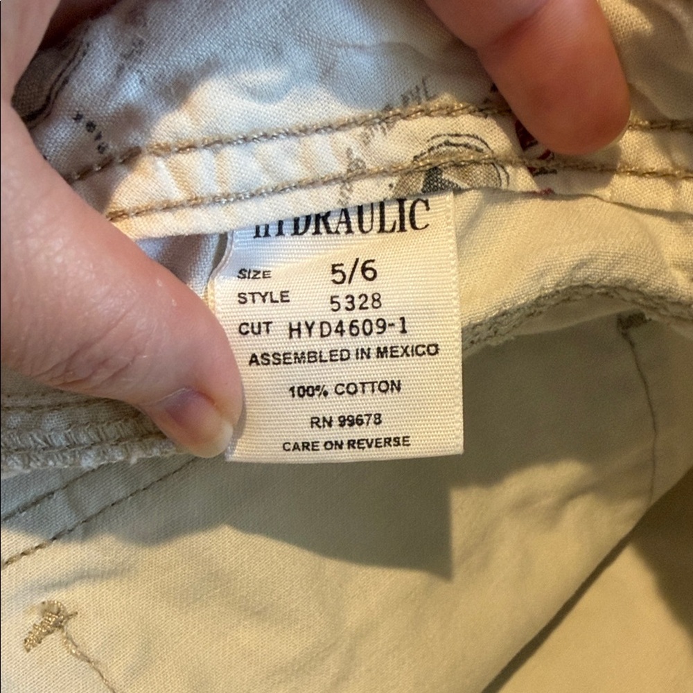 Hydraulic Cream Wide-Leg Drawstring Cargo Jeans - Picture 8 of 8